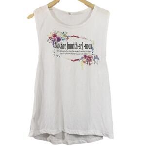 Mother definition tank top floral lining